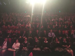 low light picture taken of a full auditorium from the stage at Melbourne Writers Festival